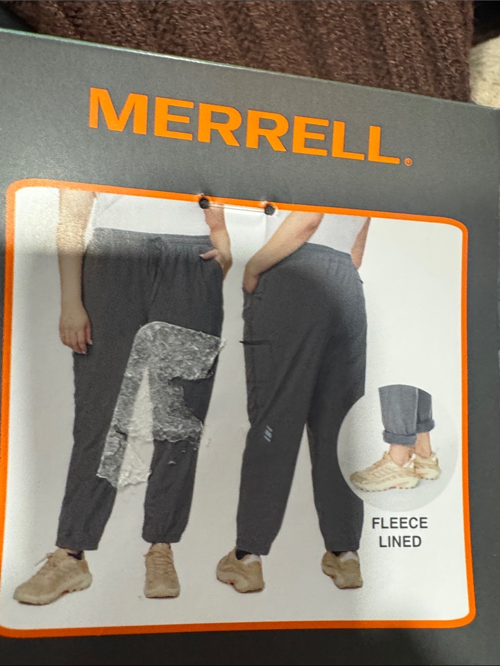 Merrell Men’s Dark Gray Fleece-Lined Jogger Pants